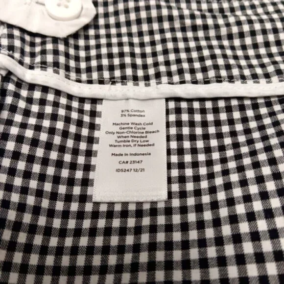 Talbots Ladies Pants Size 12 Chatham Ankle Black & White Gingham Print Side Zip - Picture 10 of 10
